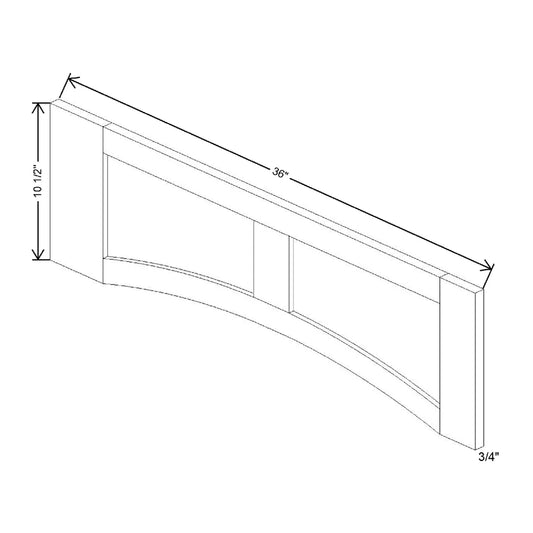 36" W X 10 1/2" H X 3/4" D Flat Panel Arch Valance