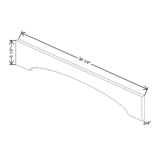 36 1/4" W X 5 1/2" H X 3/4" D Shaker Valance