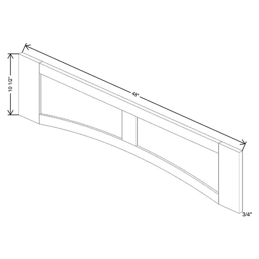 48" W X 10 1/2" H X 3/4" D Flat Panel Arch Valance