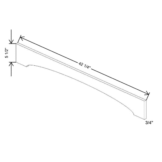 48 1/4" W X 5 1/2" H X 3/4" D Shaker Valance