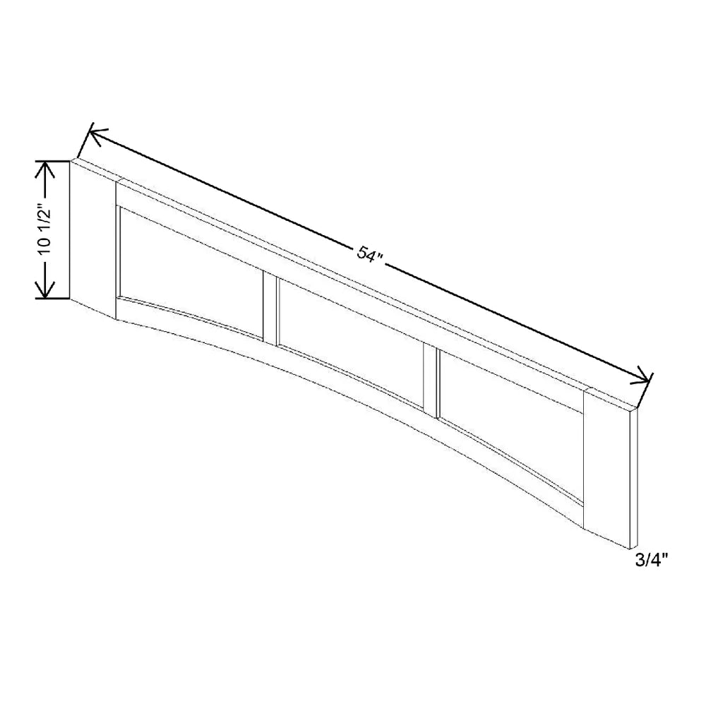 54" W X 10 1/2" H X 3/4" D Flat Panel Arch Valance