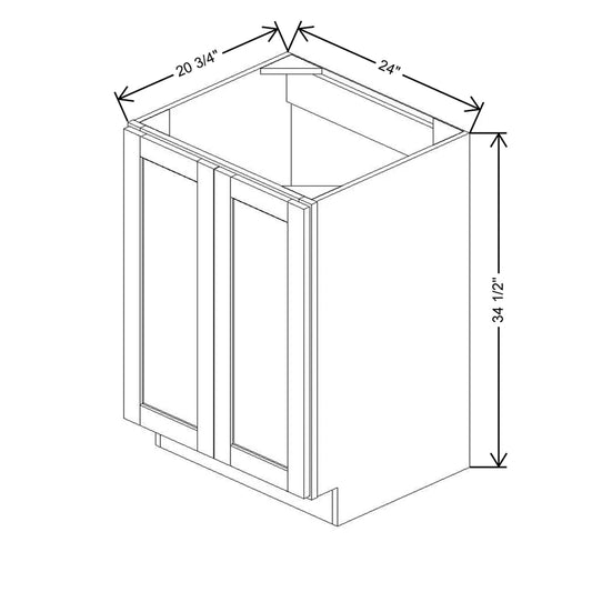 24" W X 34 1/2" H X 20 3/4" D Full Height Vanity Base
