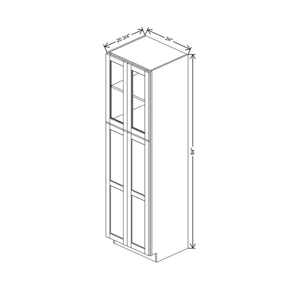24" W X 84" H X 20 3/4" D Specialty Door Vanity Linen Cabinet With DROTCC
