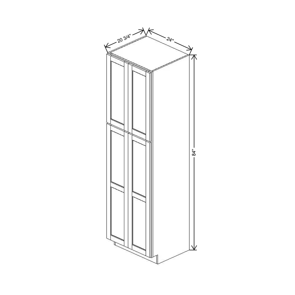 24" W X 84" H X 20 3/4" D Vanity Linen Cabinet With DROTCC
