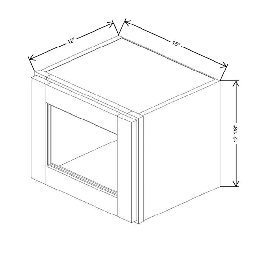15" W X 12 1/8" H X 12" D Specialty Door Wall Cabinet