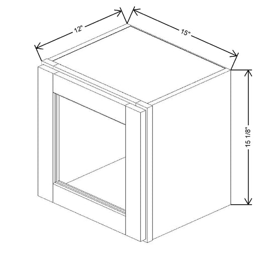 15" W X 15 1/8" H X 12" D Specialty Door Wall Cabinet