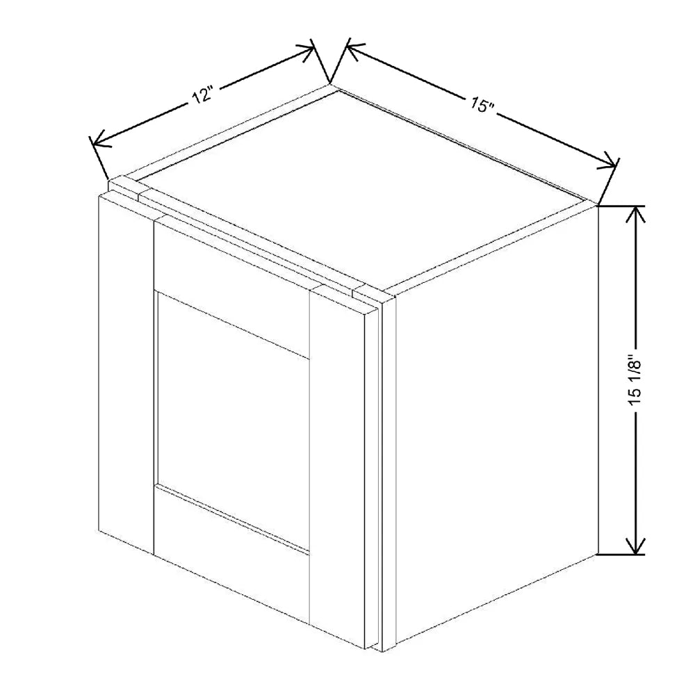 15" W X 15 1/8" H X 12" D Wall Cabinet