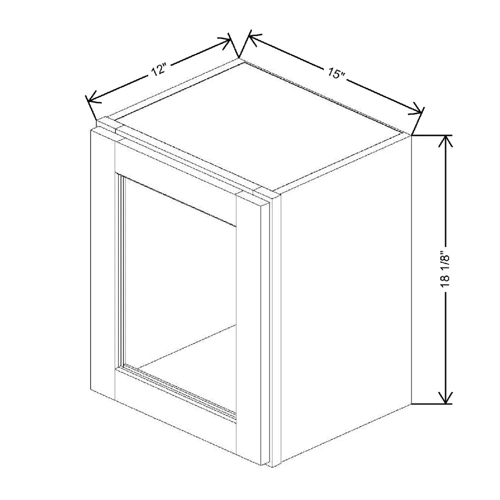 15" W X 18 1/8" H X 12" D Specialty Door Wall Cabinet