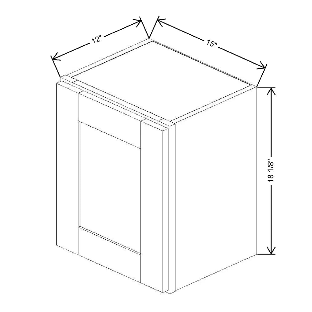 15" W X 18 1/8" H X 12" D Wall Cabinet