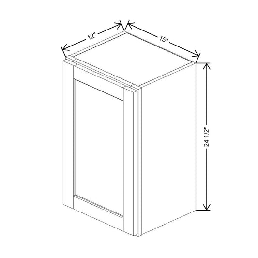 15" W X 24 1/2" H X 12" D Wall Cabinet