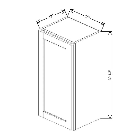 15" W X 30 1/8" H X 12" D Wall Cabinet With Spice Rack