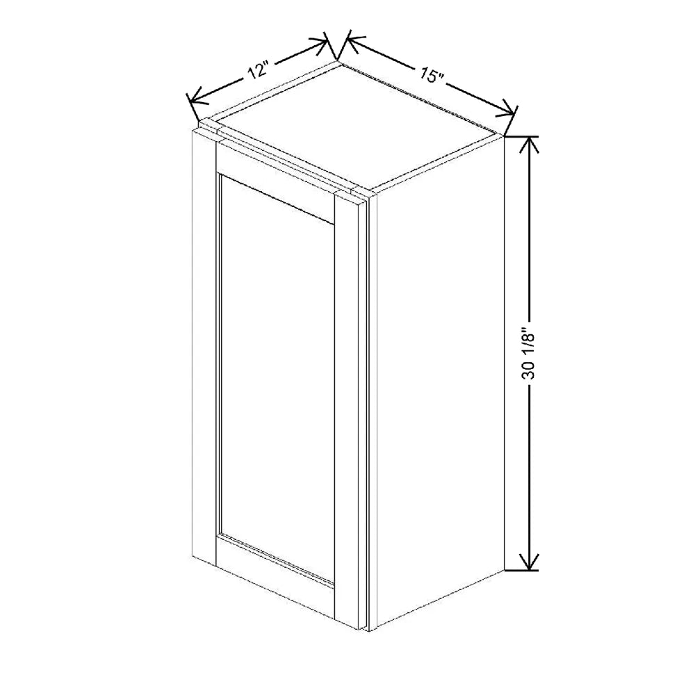 15" W X 30 1/8" H X 12" D Wall Cabinet