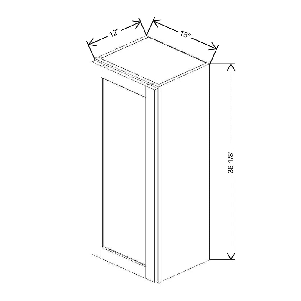 15" W X 36 1/8" H X 12" D Wall Cabinet With Spice Rack