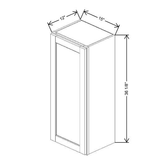 15" W X 36 1/8" H X 12" D Wall Cabinet With Spice Rack