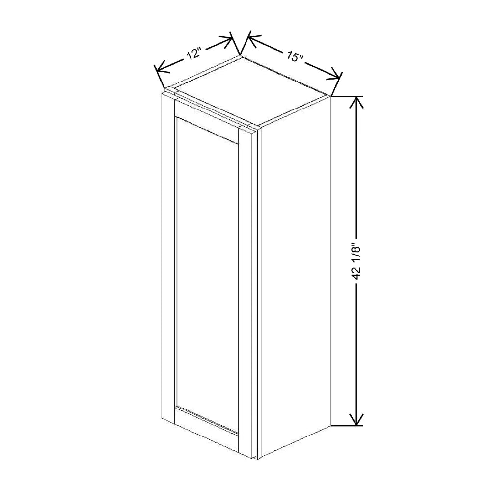 15" W X 42 1/8" H X 12" D Wall Cabinet With Spice Rack