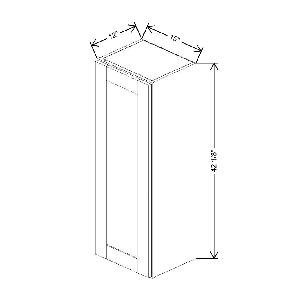 15" W X 42 1/8" H X 12" D Wall Cabinet