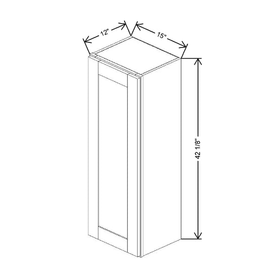 15" W X 42 1/8" H X 12" D Wall Cabinet