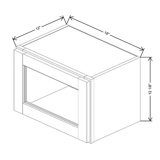 18" W X 12 1/8" H X 12" D Specialty Door Wall Cabinet