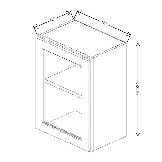 18" W X 24 1/2" H X 12" D Specialty Door Wall Cabinet