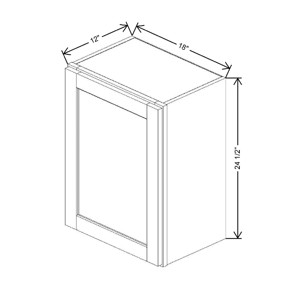 18" W X 24 1/2" H X 12" D Wall Cabinet