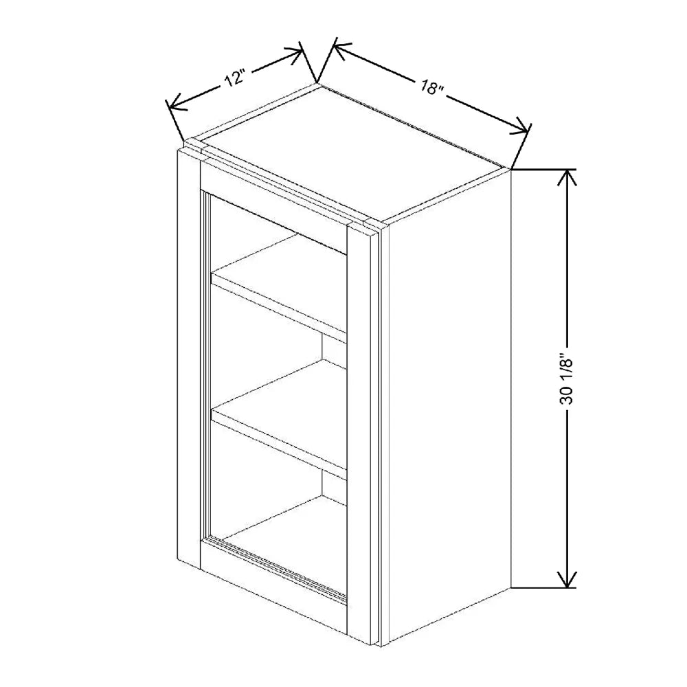 18" W X 30 1/8" H X 12" D Specialty Door Wall Cabinet