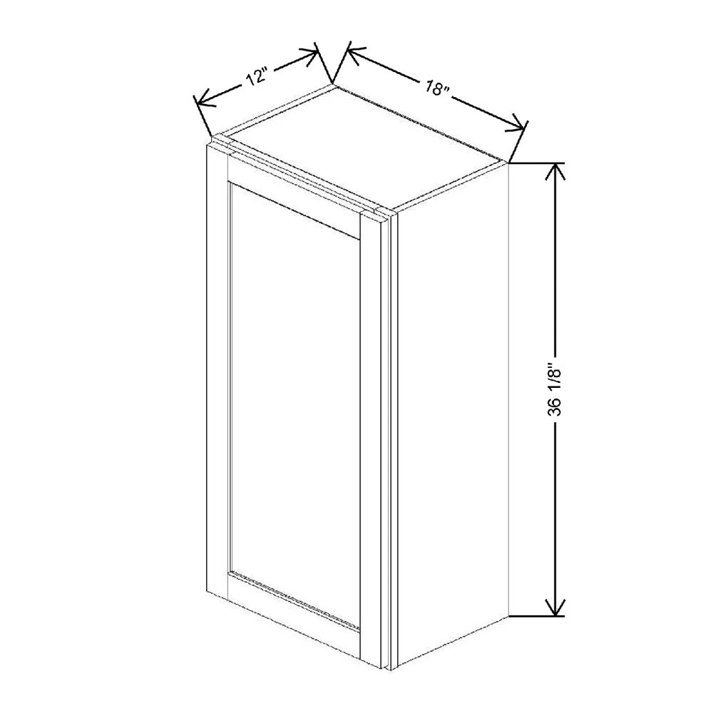 18" W X 36 1/8" H X 12" D Wall Cabinet With Spice Rack