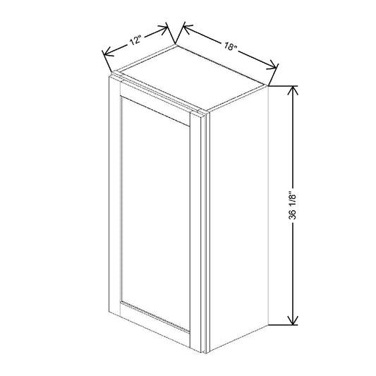 18" W X 36 1/8" H X 12" D Wall Cabinet With Spice Rack