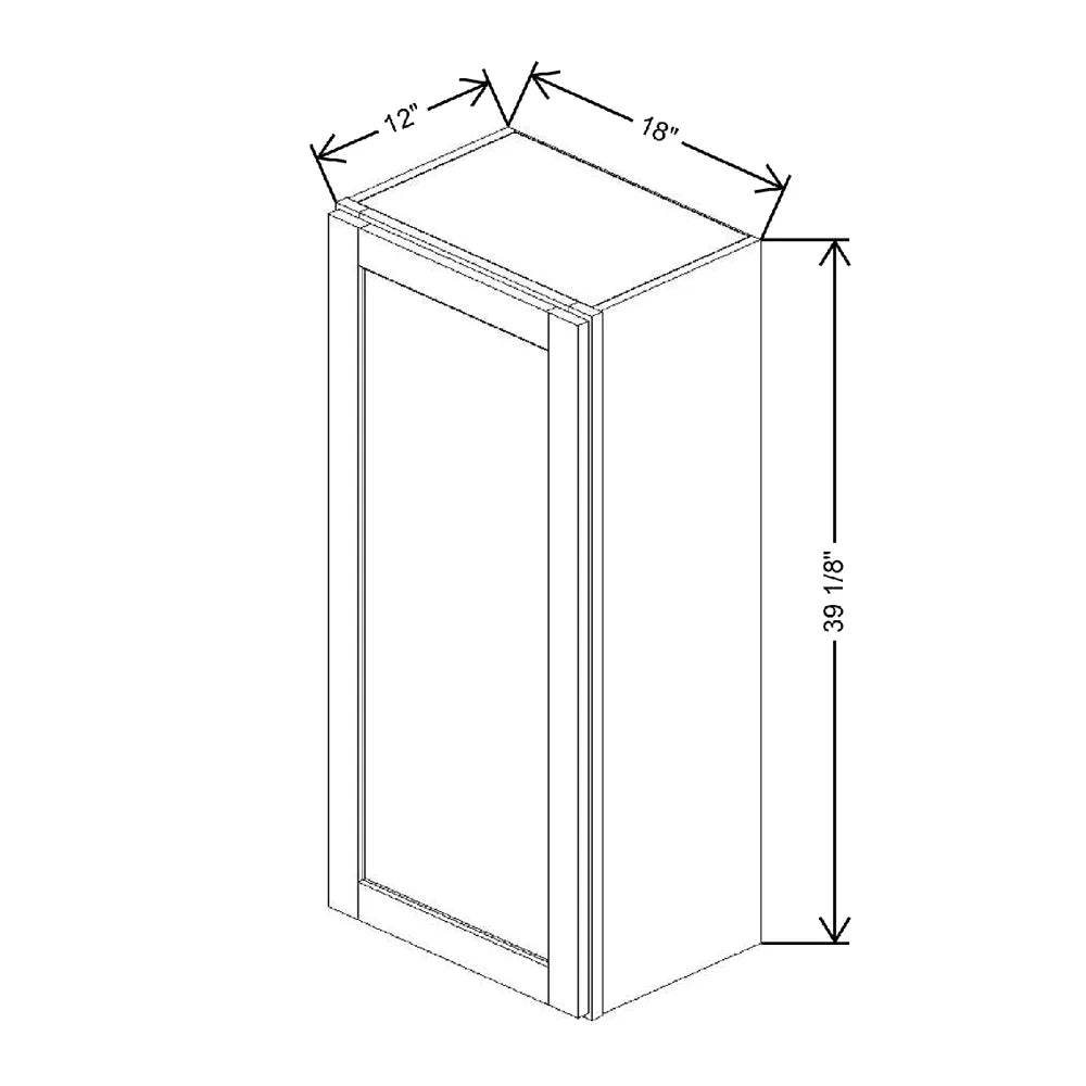 18" W X 39 1/8" H X 12" D Wall Cabinet With Spice Rack