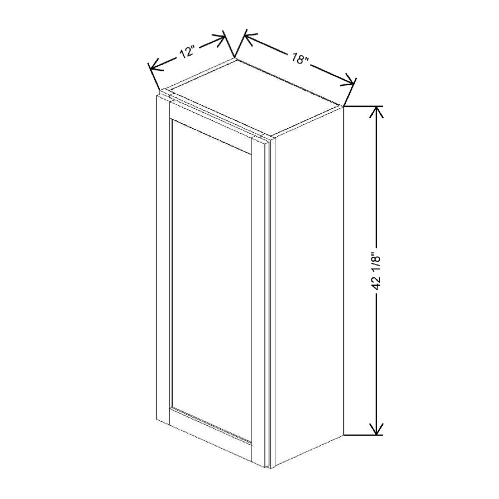 18" W X 42 1/8" H X 12" D Wall Cabinet With Spice Rack