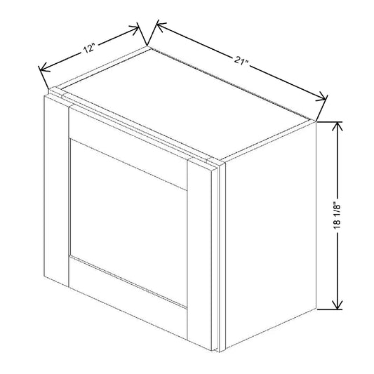 21" W X 18 1/8" H X 12" D Wall Cabinet