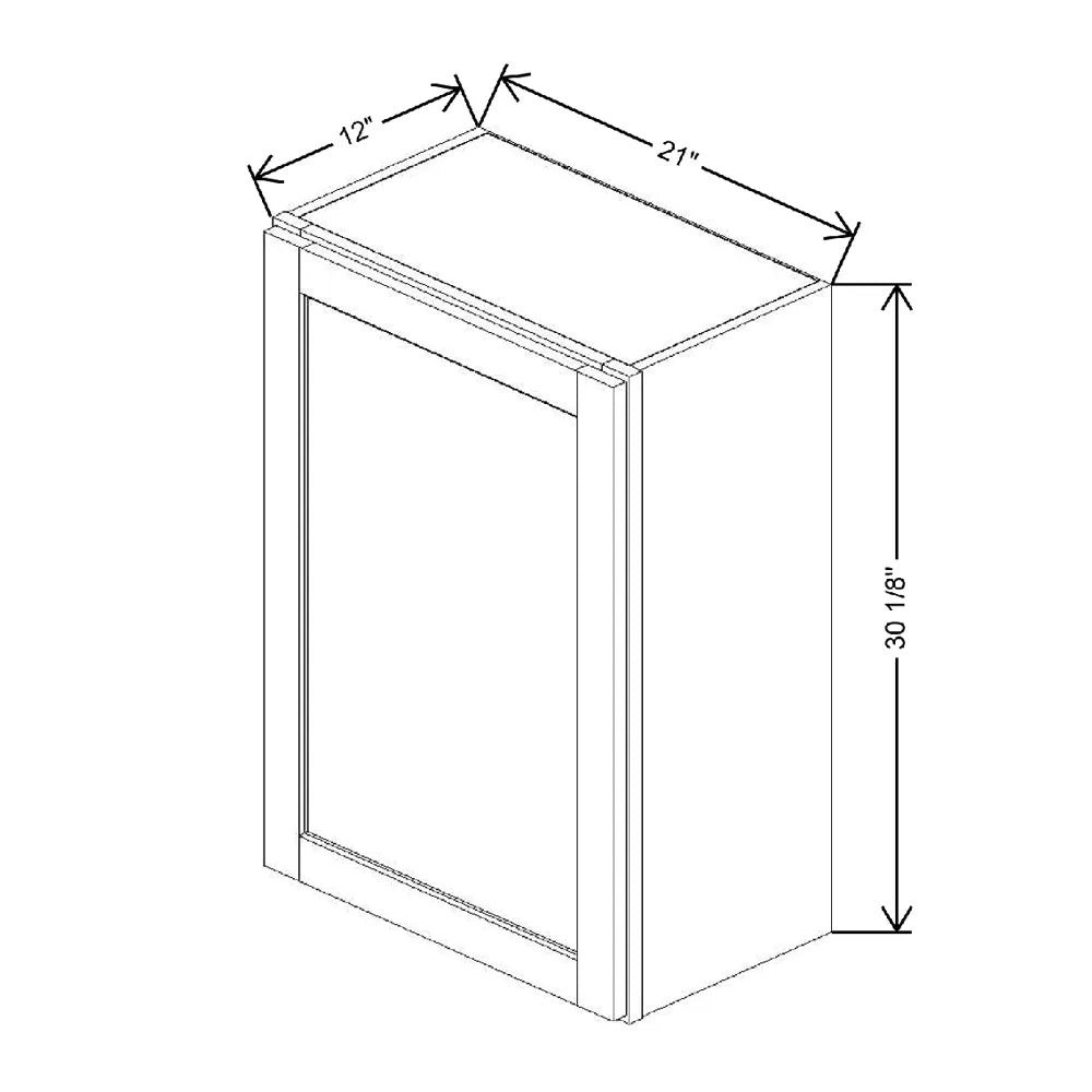 21" W X 30 1/8" H X 12" D Wall Cabinet With Spice Rack