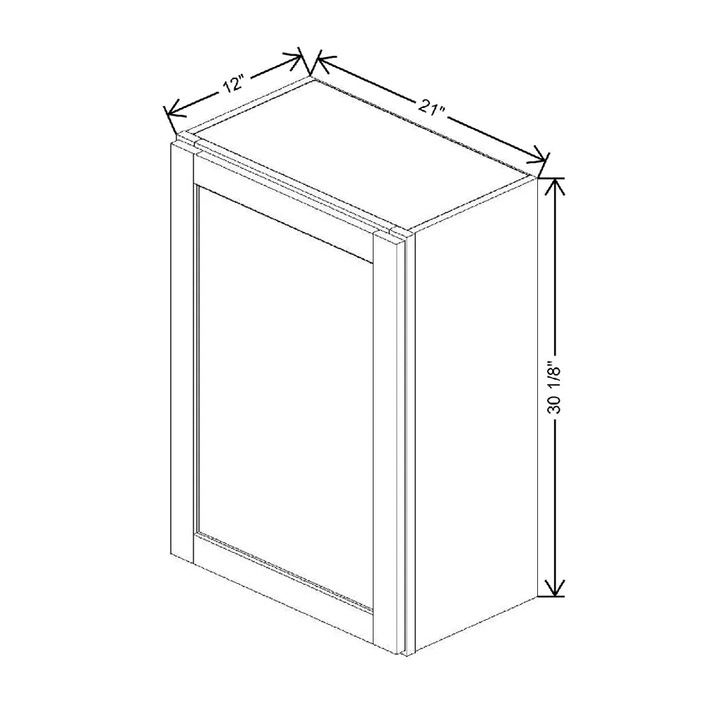 21" W X 30 1/8" H X 12" D Wall Cabinet