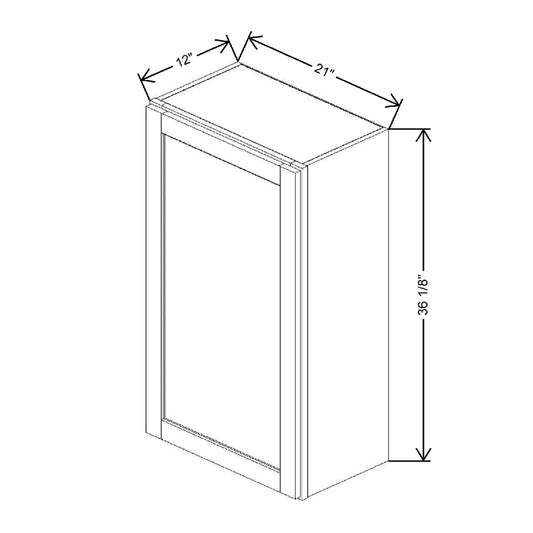 21" W X 36 1/8" H X 12" D Wall Cabinet With Spice Rack