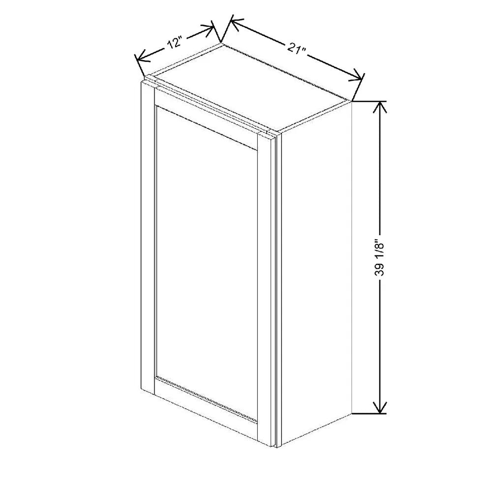 21" W X 39 1/8" H X 12" D Wall Cabinet With Spice Rack