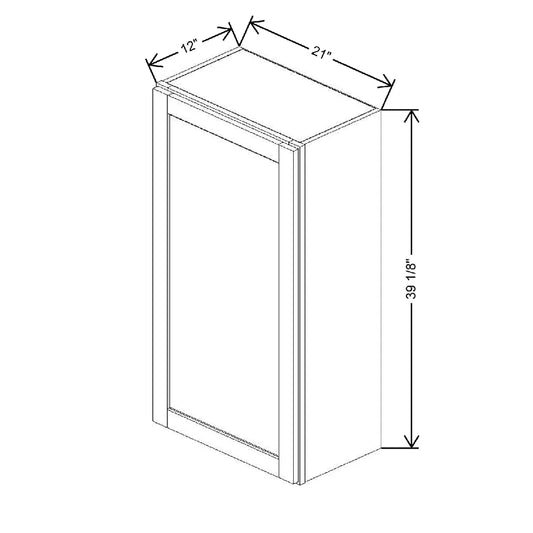 21" W X 39 1/8" H X 12" D Wall Cabinet With Spice Rack
