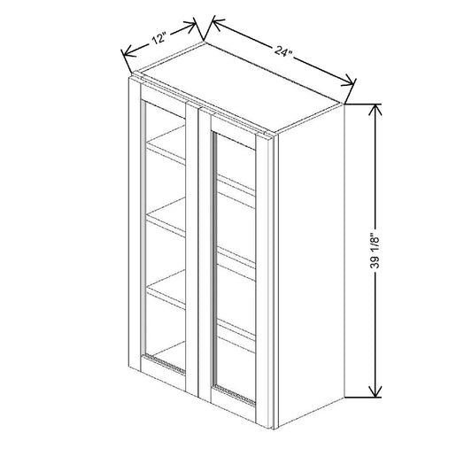 24" W X 39 1/8" H X 12" D Specialty Door Wall Cabinet