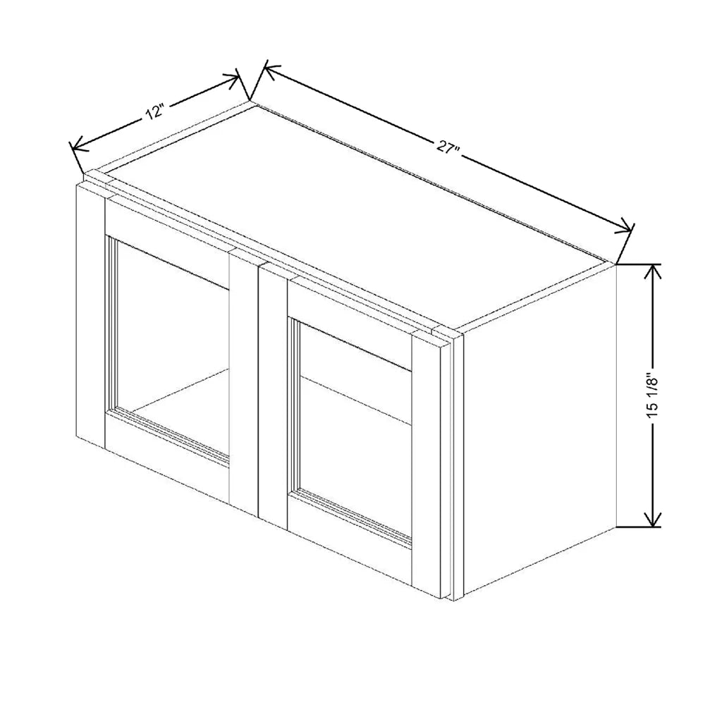 27" W X 15 1/8" H X 12" D Specialty Door Wall Cabinet
