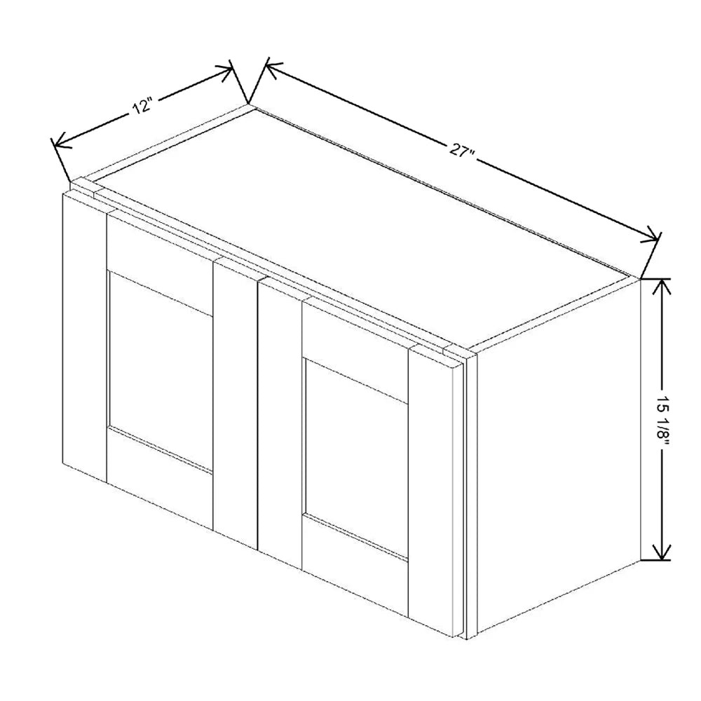 27" W X 15 1/8" H X 12" D Wall Cabinet