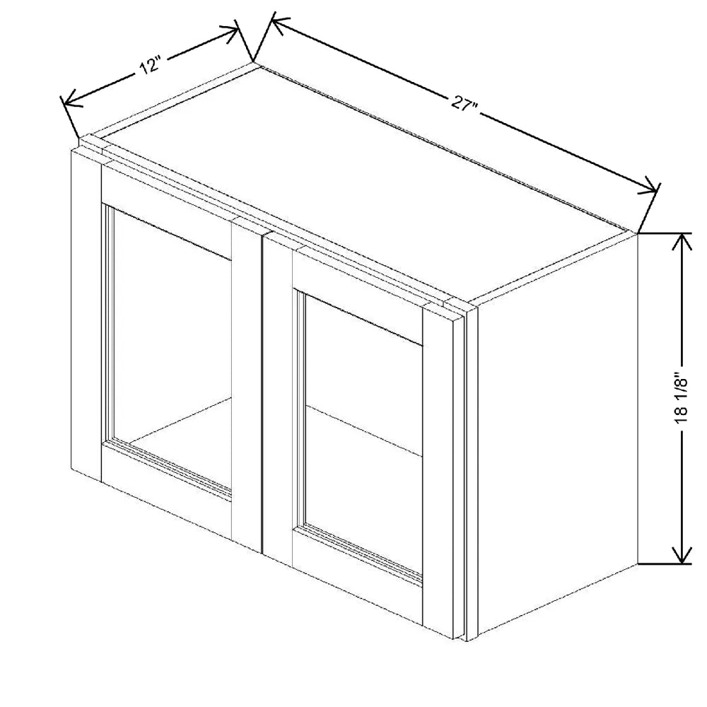 27" W X 18 1/8" H X 12" D Specialty Door Wall Cabinet