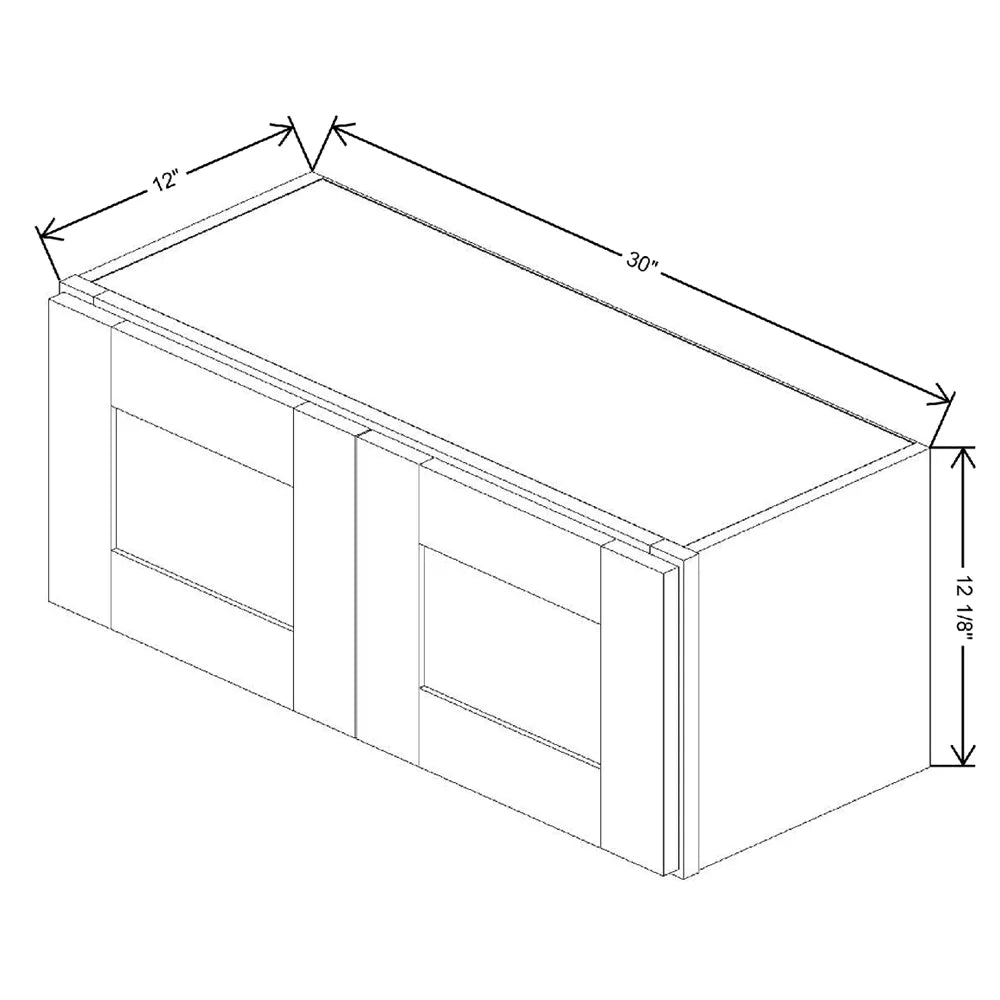 30" W X 12 1/8" H X 12" D Wall Cabinet