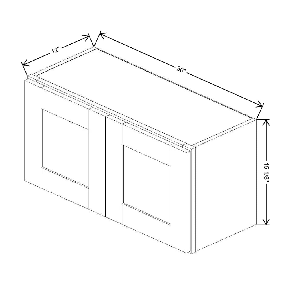 30" W X 15 1/8" H X 12" D Wall Cabinet