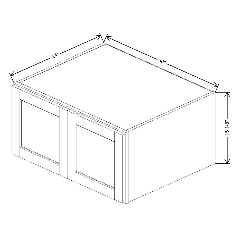 30" W X 15 1/8" H X 24" D Refrigerator Wall Cabinet