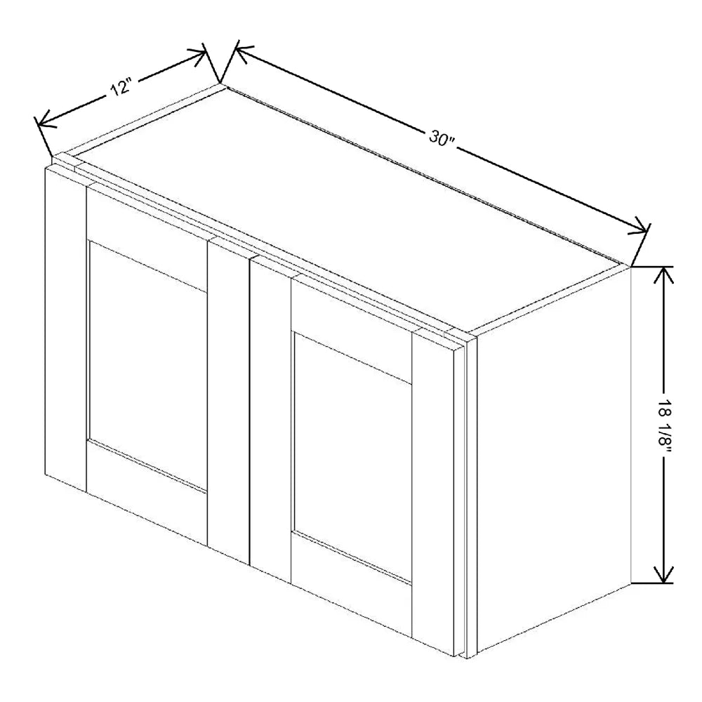 30" W X 18 1/8" H X 12" D Wall Cabinet