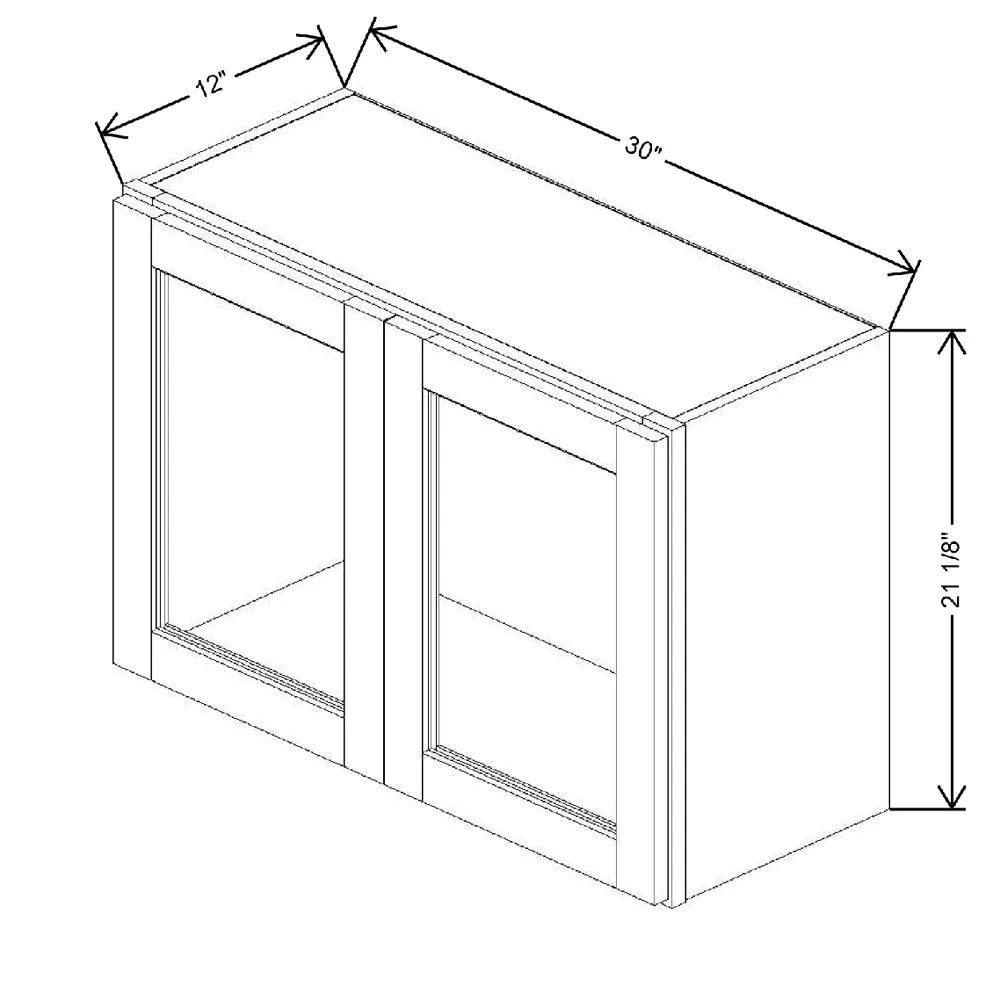 30" W X 20 5/8" H X 12" D Specialty Door Wall Cabinet