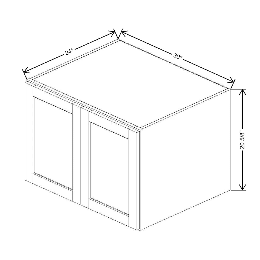 30" W X 20 5/8" H X 24" D Refrigerator Wall Cabinet