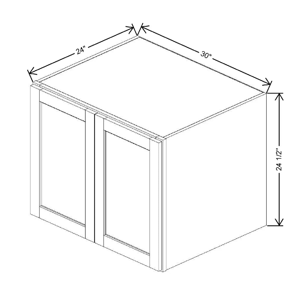 30" W X 24 1/2" H X 24" D Refrigerator Wall Cabinet