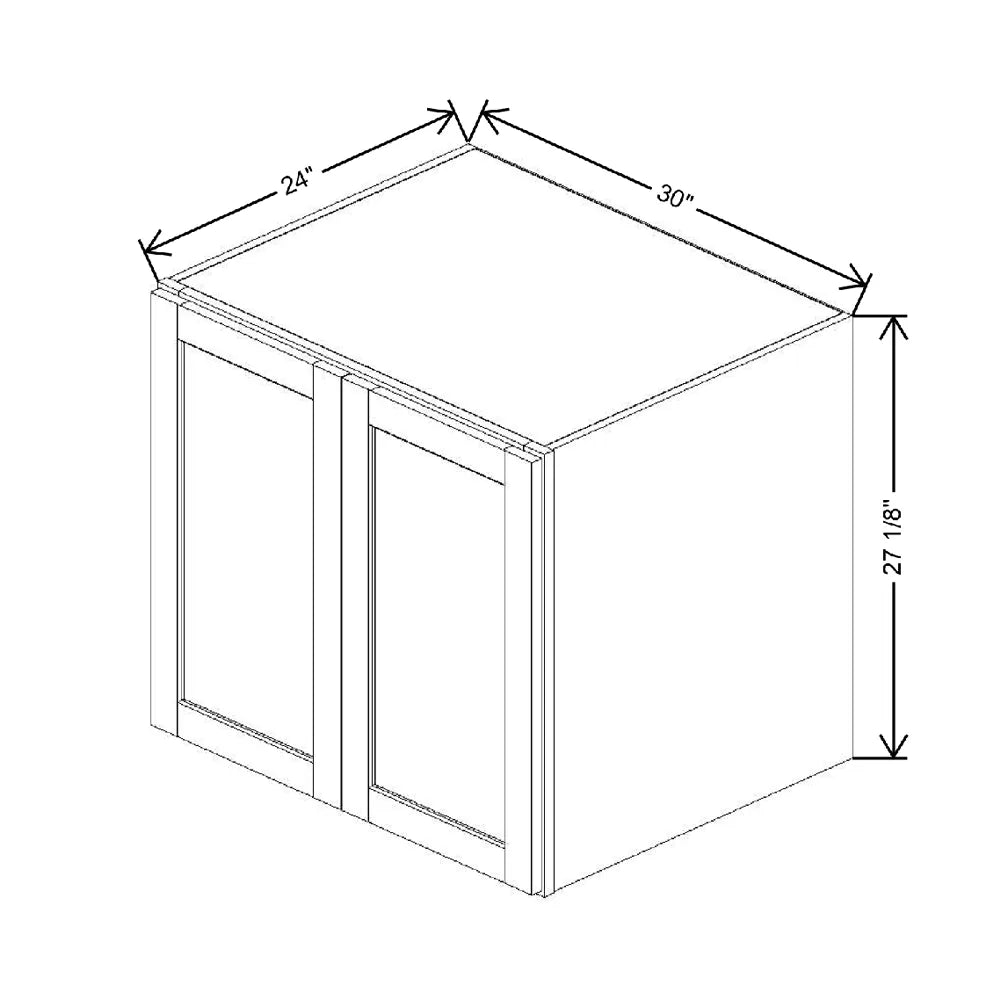 30" W X 27 1/8" H X 24" D Refrigerator Wall Cabinet