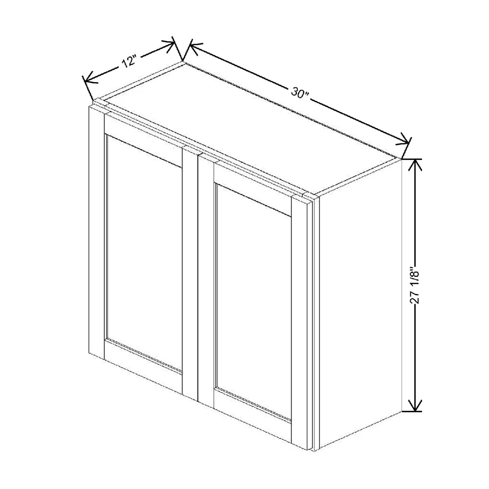 30" W X 27 1/8" H X 12" D Wall Cabinet