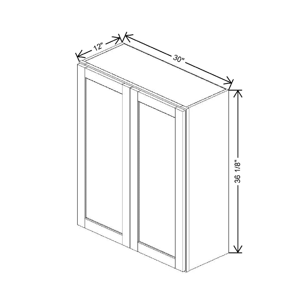 30" W X 36 1/8" H X 12" D Wall Cabinet