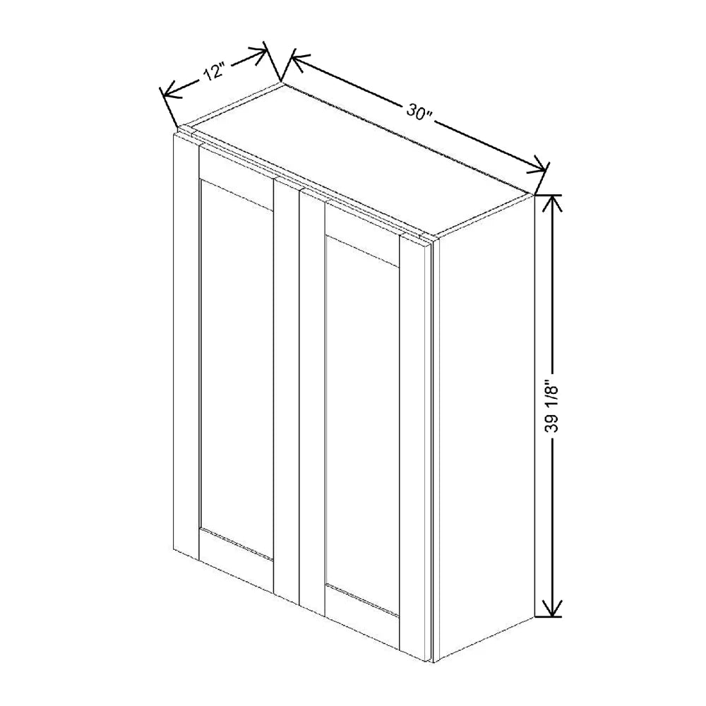 30" W X 39 1/8" H X 12" D Wall Cabinet